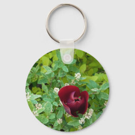 Blumenbeet im Frühjahr Schlüsselanhänger