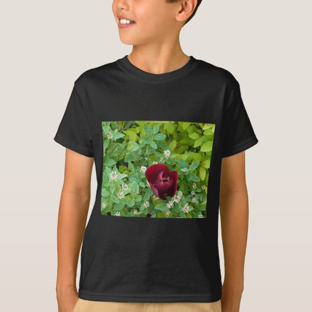 Blumenbeet im Frühjahr T-Shirt (Vorderseite)