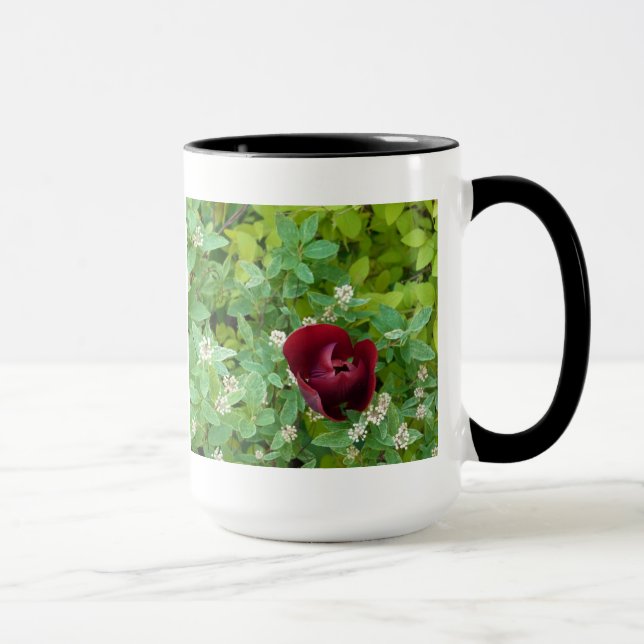 Blumenbeet im Frühjahr Tasse (Rechts)