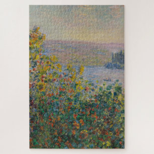 Blumenbeete in Vétheuil, impressionistische Landsc