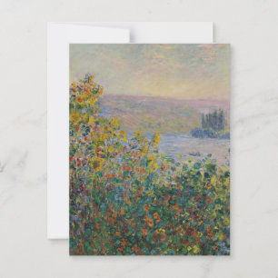 Blumenbeete in Vétheuil von Monet Postkarte