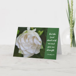 BlumenBeileid, Scripture-Vers auf der Stärke des Karte