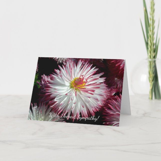 Blumenbenutzerdefiniertes Beileid Grußkarte Karte (Vorderseite)