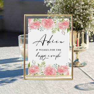 Blumenberater und Hochzeitszeichen Poster
