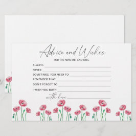 Blumenberatung und Wünsche Brautparty Briefpapier