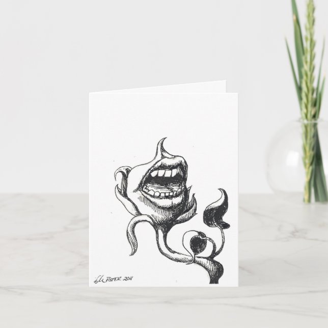 Blumenbeschwerden Grußkarte Karte (Vorderseite)