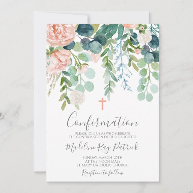 Blumenbestätigung Einladung (Vorderseite)