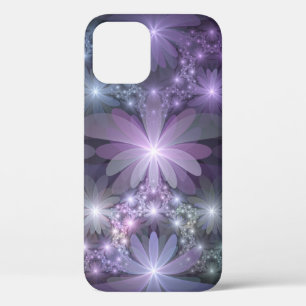 Blumenbett-Trendy-glänzende-abstracte-Fraktal-Kuns Case-Mate iPhone Hülle