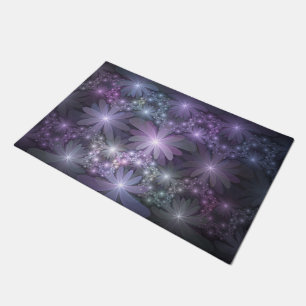 Blumenbett-Trendy-glänzende-abstracte-Fraktal-Kuns Fußmatte