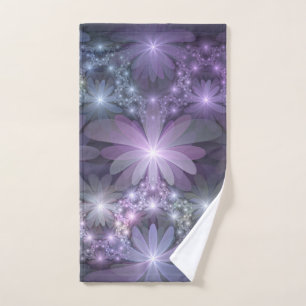 Blumenbett-Trendy-glänzende-abstracte-Fraktal-Kuns Handtuch