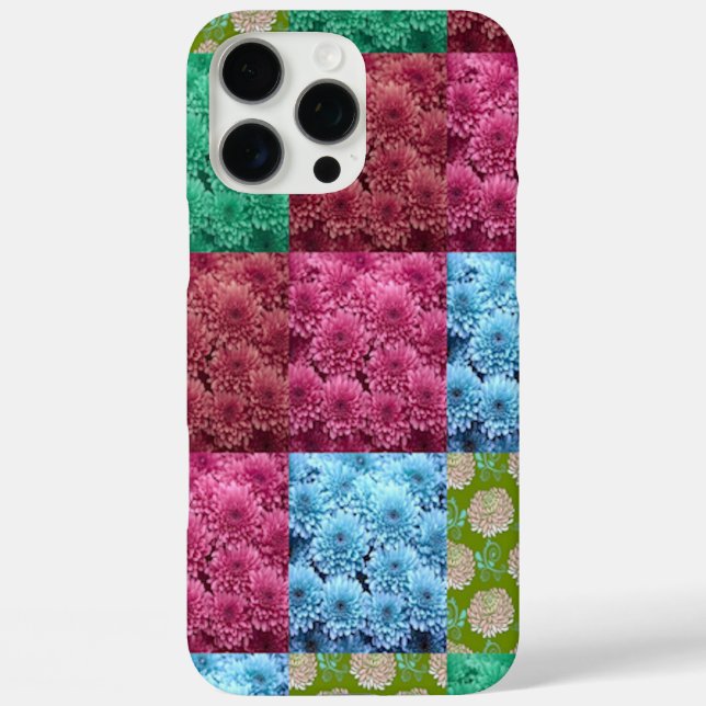 Blumenbettdecken-Design iPhone 16 Pro Max Hülle (Rückseite)