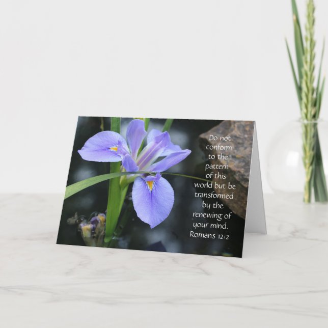 Blumenbeweis mit Schriftzeichen von Römern (leer) Karte (Vorderseite)