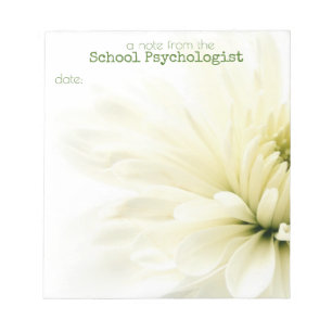 Blumenbeweis von der Psychologin Note Pad Notizblock