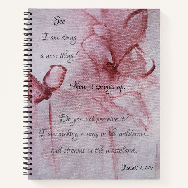 Blumenbibel Verse Spiral Notebook Notizbuch (Vorderseite)