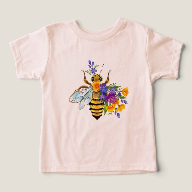 Blumenbiene mit Wildpflanzen (Design Vorderseite)