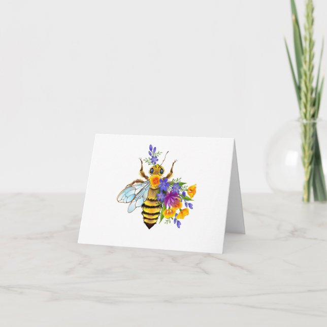 Blumenbiene mit Wildpflanzen (Vorderseite)