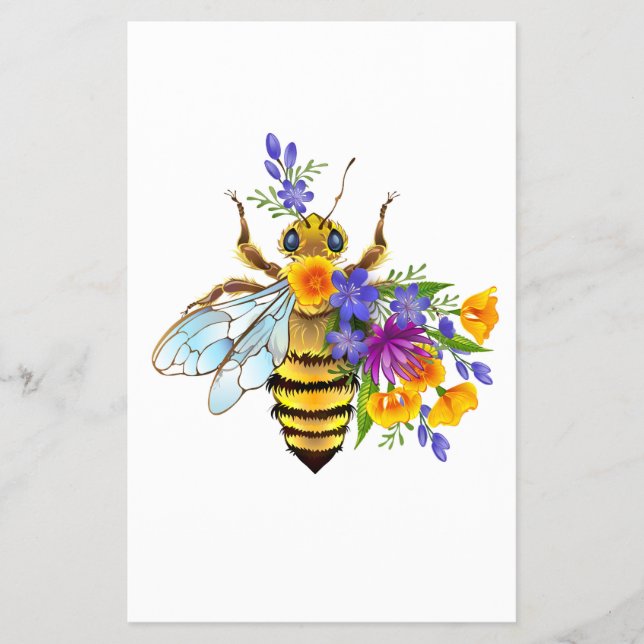 Blumenbiene mit Wildpflanzen Flyer (Vorne)