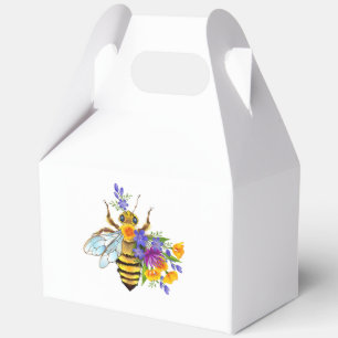 Blumenbiene mit Wildpflanzen Geschenkschachtel