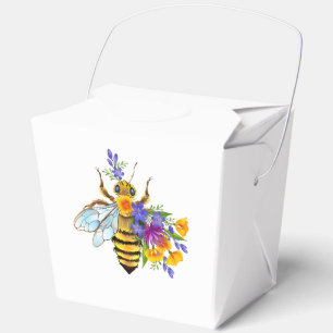 Blumenbiene mit Wildpflanzen Geschenkschachtel