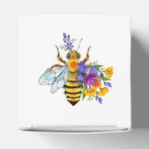Blumenbiene mit Wildpflanzen Geschenkschachtel