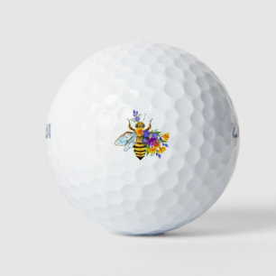 Blumenbiene mit Wildpflanzen Golfball