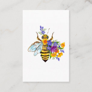 Blumenbiene mit Wildpflanzen Visitenkarte