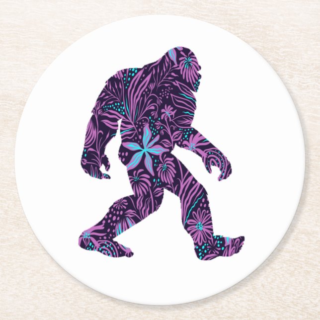 BLUMENBIGFOOT RUNDER PAPPUNTERSETZER (Vorderseite)