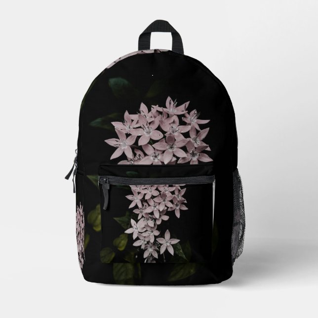Blumenbild auf Rucksack (Vorderseite)