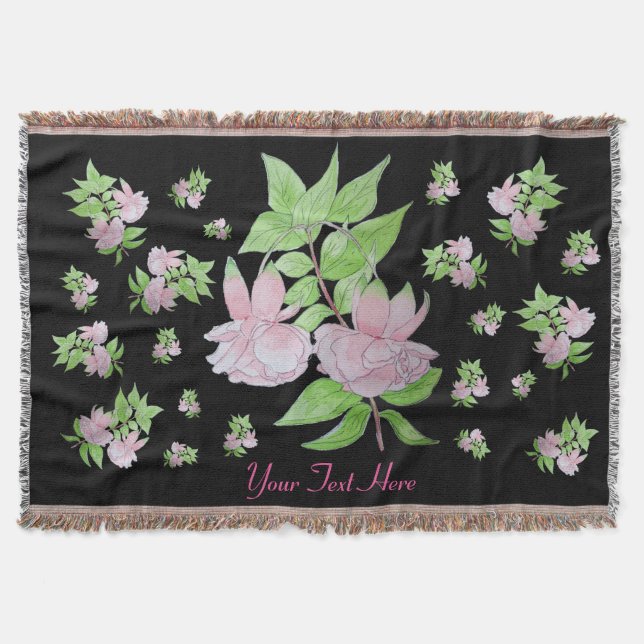 Blumenbild der Bündel der hübschen rosa Blumen Decke (Vorderseite)