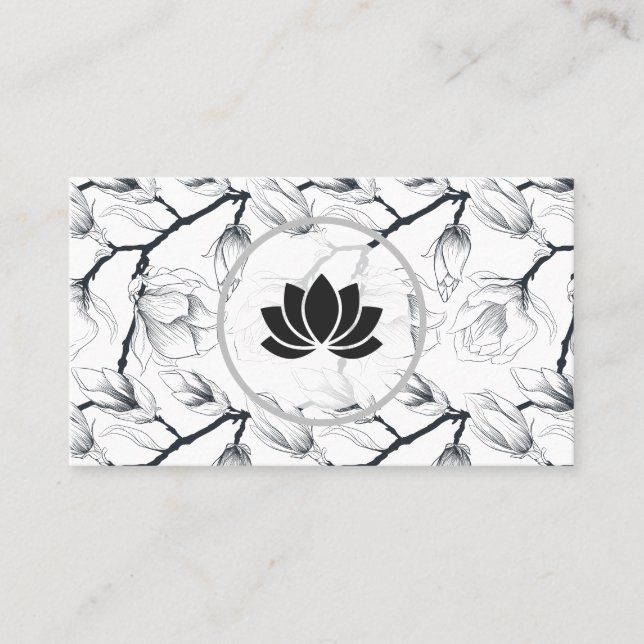 Blumenbild mit Zweigen der natürlichen Blume Visitenkarte (Vorderseite)