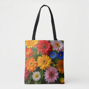 Blumenbild Nr. 10, Blumenreihe, Tragetasche Tasche