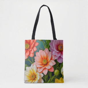 Blumenbild Nr. 15, Blumenreihe, Tragetasche Tasche