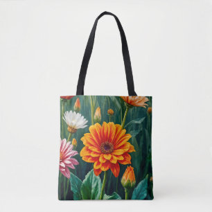 Blumenbild Nr. 16, Blumenreihe, Tragetasche Tasche