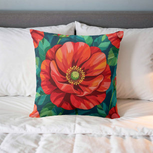 Blumenbild Nr. 25, Blumenreihe, Wurfkissen Kissen