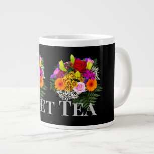 Blumenbild Süßer Tee Text Name Spezialitäten-Mug-T Jumbo-Tasse
