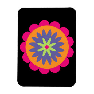 Blumenbilder in orangen und rosa magnet