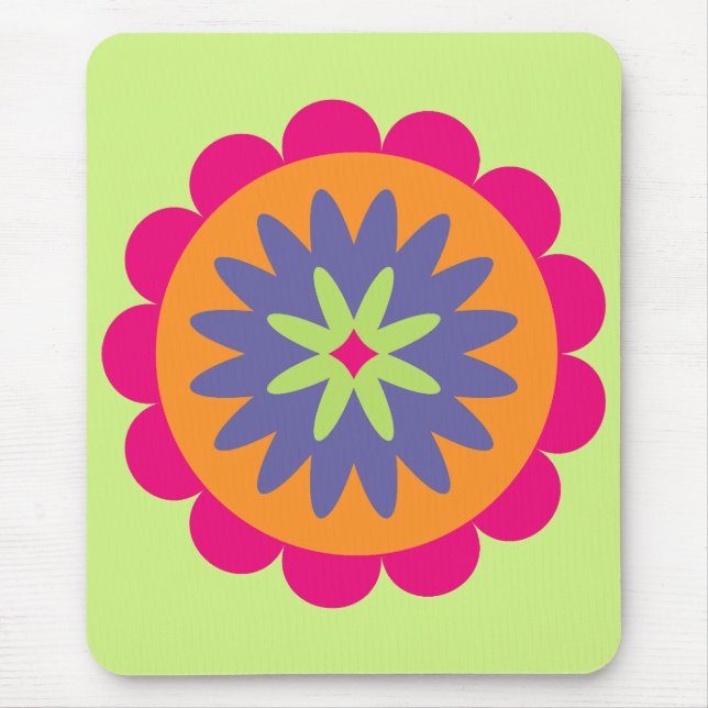 Blumenbilder in orangen und rosa mousepad (Vorne)