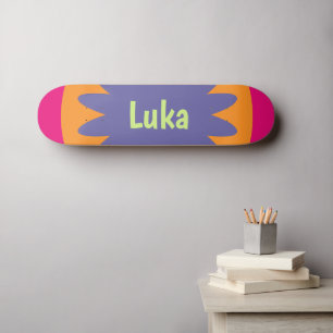 Blumenbilder in orangen und rosa skateboard