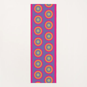 Blumenbilder in orangen und rosa yogamatte