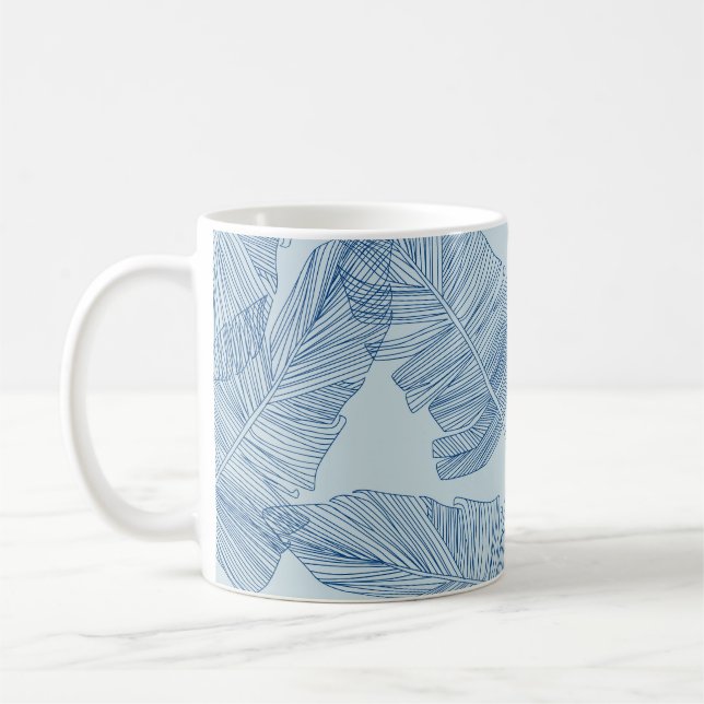 Blumenbilder: Vintage Blätter. Kaffeetasse (Links)