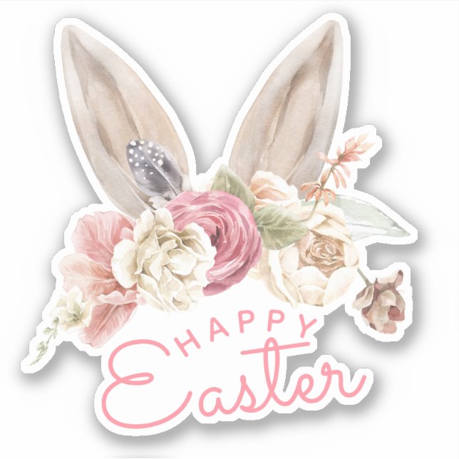 Blumenblasen | Frohe Ostern Aufkleber (Vorderseite)