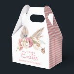Blumenblasen | Frohe Ostern Geschenkschachtel<br><div class="desc">In dieser Ostergeschenkbox können sich die sonnigen Ohren aus einem Frühlingsbukett mit den Worten "Happy Oaster" in Rosa herausgucken lassen. Sie können mit einem Namen personalisieren. Die Seiten haben ein kariertes Gingham-Muster.</div>