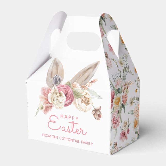 Blumenblasen | Happy Oaster Favor Box Geschenkschachtel (Vorderseite)