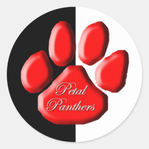Blumenblatt-Panther-Aufkleber Runder Aufkleber
