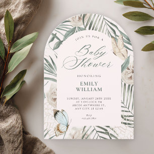 Blumenblätter Baby Shower Einladung