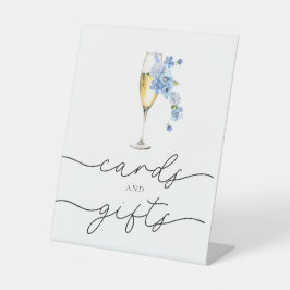 Blumenblätter & Prosecco Karten & Geschenke Sockelschild