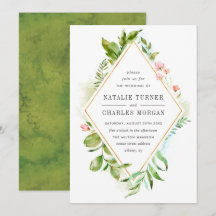 Blumenblätterturm Hochzeitseinladung