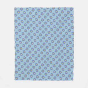 Blumenblau Fleecedecke