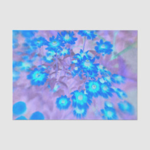 Blumenblau Lila Kunstdesign Seidenpapier
