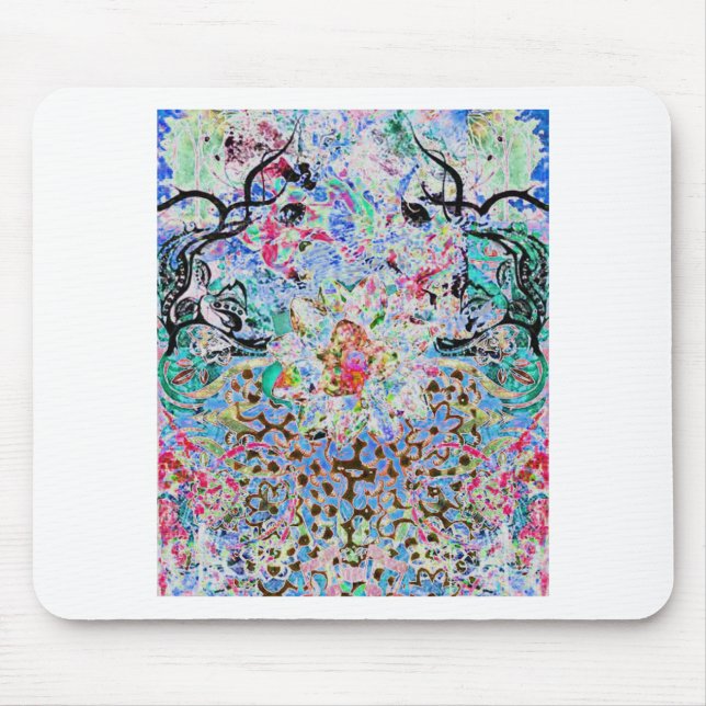 Blumenblau Mousepad (Vorne)